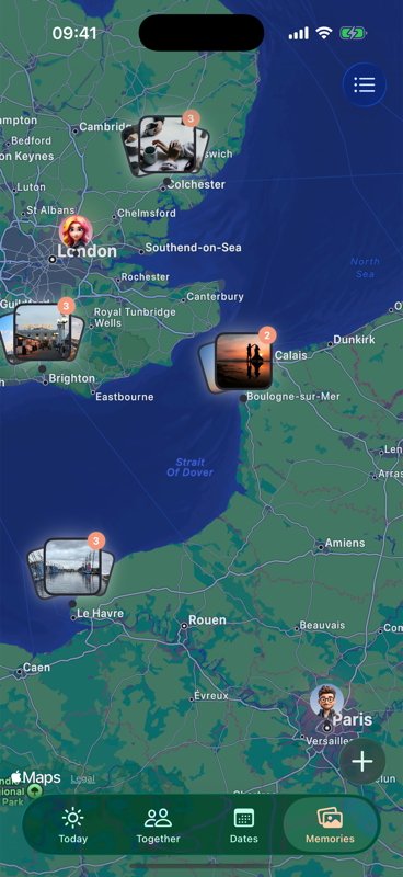 CoupleOS Memories map