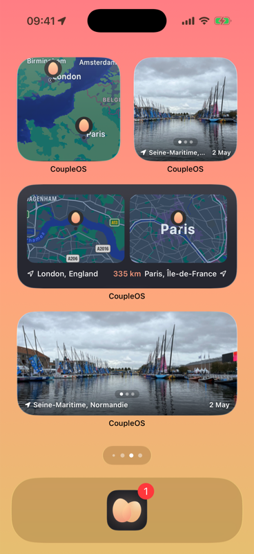 CoupleOS photo & map widgets