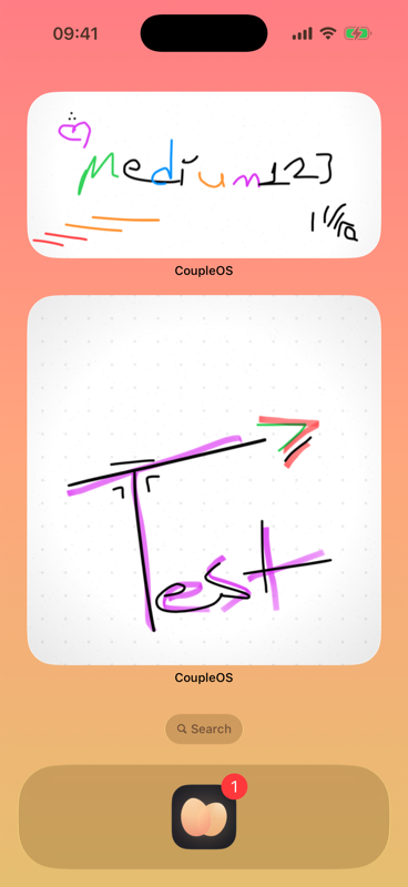 CoupleOS shared drawings widgets