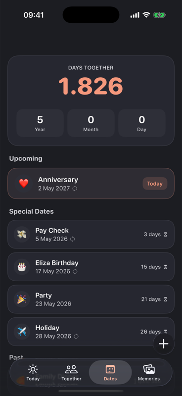 CoupleOS Special Dates